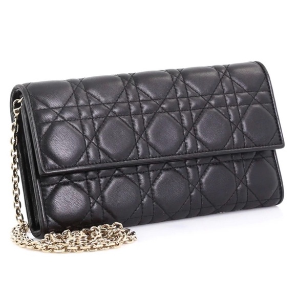 Dior Handbags - CHRISTIAN DIOR LADY DIOR CHAIN WALLET 100%AUTHENTIC VERY GOOD USED CONDITION EUC